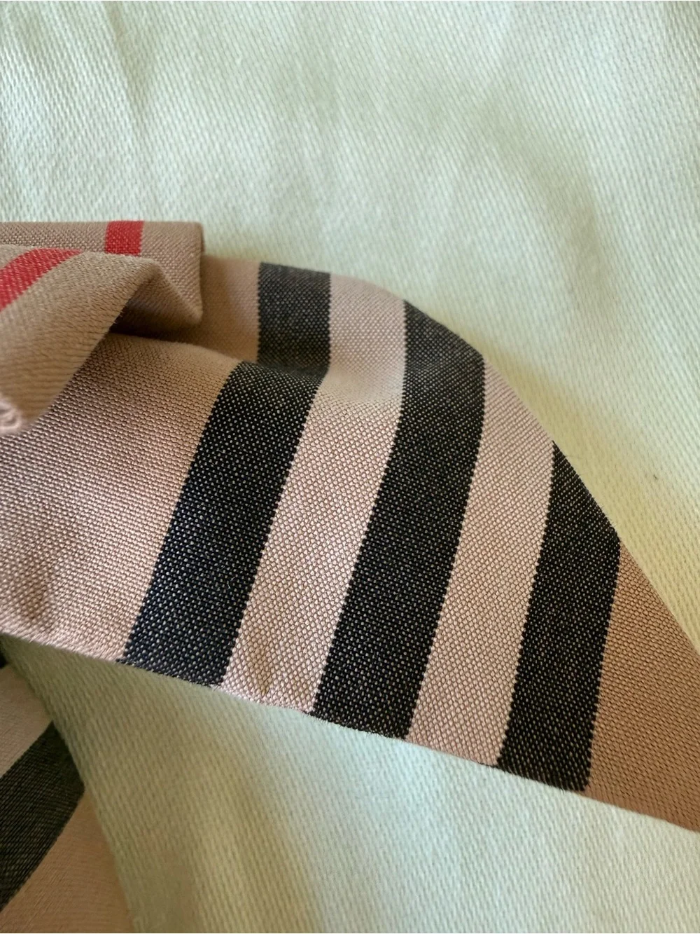 Burberry Pink & Beige Plaid Headband with Bow Accent